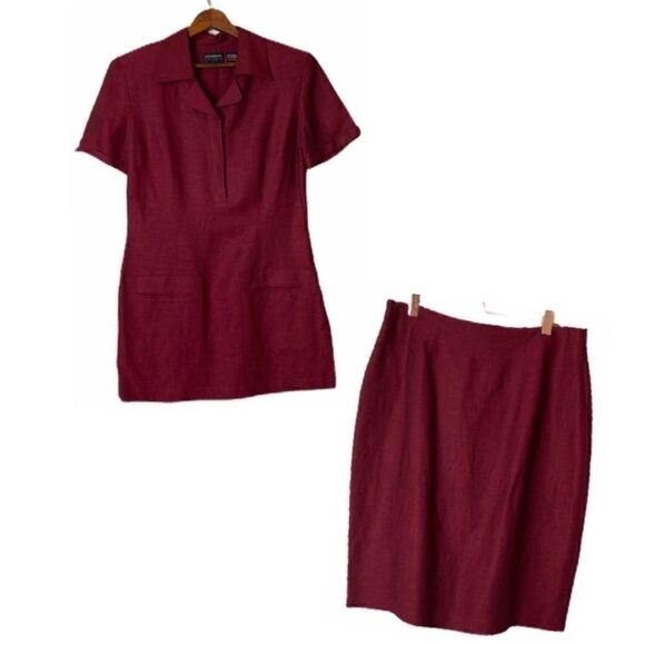 Vintage Liz Claiborne Short Sleeve Skirt Set - Picture 1 of 7